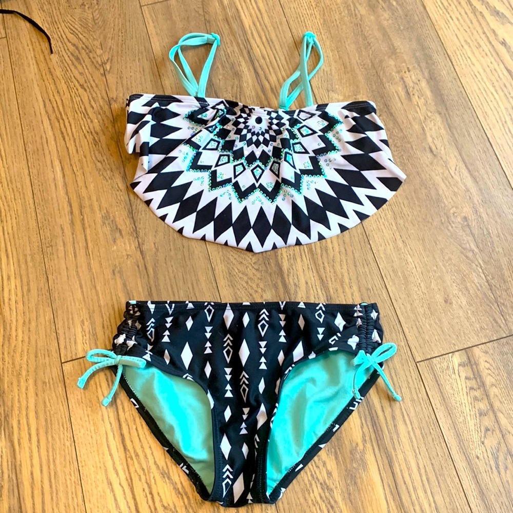 Justice two piece girls size 10 swimsuit